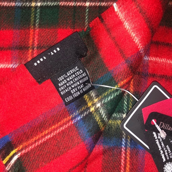 Mens’ V. FRAAS Plaid Scarf NWT - Picture 3 of 5